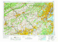 Newark New Jersey Historical topographic map, 1:250000 scale, 1 X 2 Degree, Year 1944