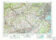Newark New Jersey Historical topographic map, 1:250000 scale, 1 X 2 Degree, Year 1944