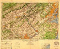 Newark New Jersey Historical topographic map, 1:250000 scale, 1 X 2 Degree, Year 1949