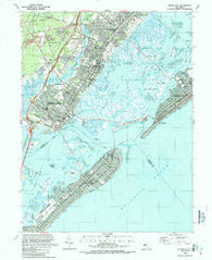 Ocean City New Jersey Historical topographic map, 1:24000 scale, 7.5 X 7.5 Minute, Year 1989