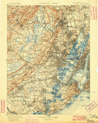 Passaic New Jersey Historical topographic map, 1:125000 scale, 30 X 30 Minute, Year 1900