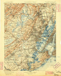 Passaic New Jersey Historical topographic map, 1:125000 scale, 30 X 30 Minute, Year 1900