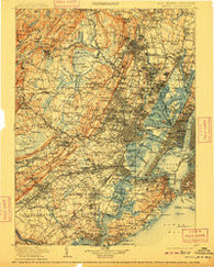 Passaic New Jersey Historical topographic map, 1:125000 scale, 30 X 30 Minute, Year 1905