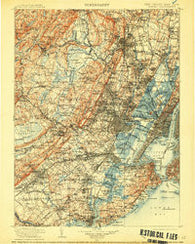 Passaic New Jersey Historical topographic map, 1:125000 scale, 30 X 30 Minute, Year 1905