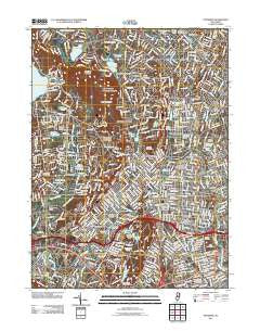 Paterson New Jersey Historical topographic map, 1:24000 scale, 7.5 X 7.5 Minute, Year 2011