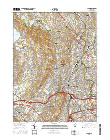 Paterson New Jersey Current topographic map, 1:24000 scale, 7.5 X 7.5 Minute, Year 2016