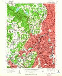 Paterson New Jersey Historical topographic map, 1:24000 scale, 7.5 X 7.5 Minute, Year 1955