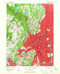 Paterson New Jersey Historical topographic map, 1:24000 scale, 7.5 X 7.5 Minute, Year 1955