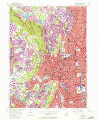 Paterson New Jersey Historical topographic map, 1:24000 scale, 7.5 X 7.5 Minute, Year 1955