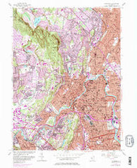 Paterson New Jersey Historical topographic map, 1:24000 scale, 7.5 X 7.5 Minute, Year 1955