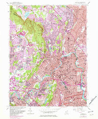 Paterson New Jersey Historical topographic map, 1:24000 scale, 7.5 X 7.5 Minute, Year 1955