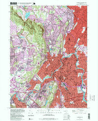 Paterson New Jersey Historical topographic map, 1:24000 scale, 7.5 X 7.5 Minute, Year 1995