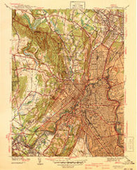 Paterson New Jersey Historical topographic map, 1:31680 scale, 7.5 X 7.5 Minute, Year 1938