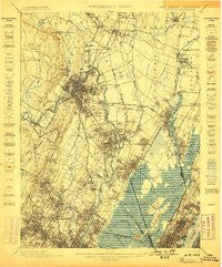 Paterson New Jersey Historical topographic map, 1:62500 scale, 15 X 15 Minute, Year 1898