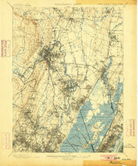 Paterson New Jersey Historical topographic map, 1:62500 scale, 15 X 15 Minute, Year 1900