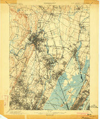 Paterson New Jersey Historical topographic map, 1:62500 scale, 15 X 15 Minute, Year 1903