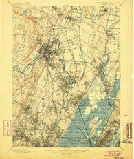 Paterson New Jersey Historical topographic map, 1:62500 scale, 15 X 15 Minute, Year 1903