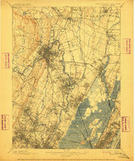 Paterson New Jersey Historical topographic map, 1:62500 scale, 15 X 15 Minute, Year 1903