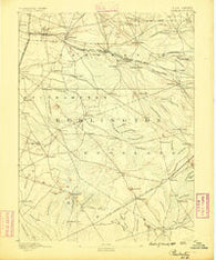 Pemberton New Jersey Historical topographic map, 1:62500 scale, 15 X 15 Minute, Year 1888
