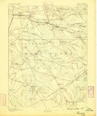 Pemberton New Jersey Historical topographic map, 1:62500 scale, 15 X 15 Minute, Year 1888