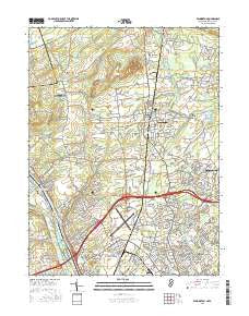 Pennington New Jersey Current topographic map, 1:24000 scale, 7.5 X 7.5 Minute, Year 2016