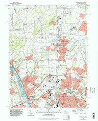 Pennington New Jersey Historical topographic map, 1:24000 scale, 7.5 X 7.5 Minute, Year 1995