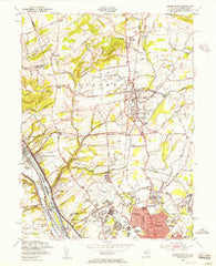 Pennington New Jersey Historical topographic map, 1:24000 scale, 7.5 X 7.5 Minute, Year 1954