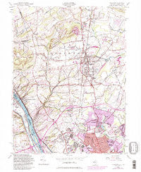Pennington New Jersey Historical topographic map, 1:24000 scale, 7.5 X 7.5 Minute, Year 1954