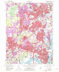 Perth Amboy New Jersey Historical topographic map, 1:24000 scale, 7.5 X 7.5 Minute, Year 1956