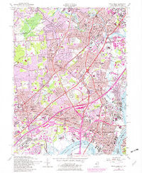 Perth Amboy New Jersey Historical topographic map, 1:24000 scale, 7.5 X 7.5 Minute, Year 1956