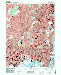 Perth Amboy New Jersey Historical topographic map, 1:24000 scale, 7.5 X 7.5 Minute, Year 1995