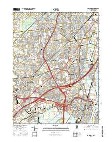 Perth Amboy New Jersey Current topographic map, 1:24000 scale, 7.5 X 7.5 Minute, Year 2016
