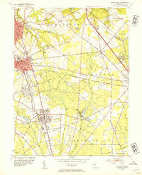 Pitman East New Jersey Historical topographic map, 1:24000 scale, 7.5 X 7.5 Minute, Year 1953