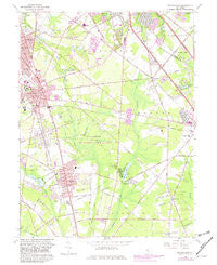 Pitman East New Jersey Historical topographic map, 1:24000 scale, 7.5 X 7.5 Minute, Year 1966