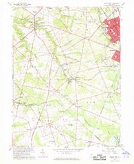 Pitman West New Jersey Historical topographic map, 1:24000 scale, 7.5 X 7.5 Minute, Year 1967