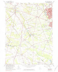 Pitman West New Jersey Historical topographic map, 1:24000 scale, 7.5 X 7.5 Minute, Year 1967