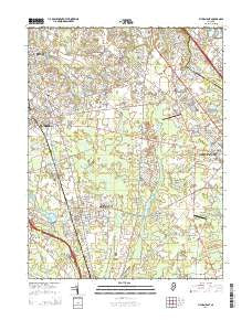 Pitman East New Jersey Historical topographic map, 1:24000 scale, 7.5 X 7.5 Minute, Year 2014
