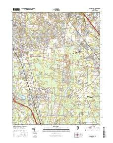 Pitman East New Jersey Current topographic map, 1:24000 scale, 7.5 X 7.5 Minute, Year 2016