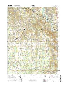 Pittstown New Jersey Current topographic map, 1:24000 scale, 7.5 X 7.5 Minute, Year 2016