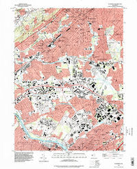 Plainfield New Jersey Historical topographic map, 1:24000 scale, 7.5 X 7.5 Minute, Year 1995