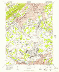 Plainfield New Jersey Historical topographic map, 1:24000 scale, 7.5 X 7.5 Minute, Year 1955