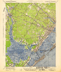 Pleasantville New Jersey Historical topographic map, 1:62500 scale, 15 X 15 Minute, Year 1942