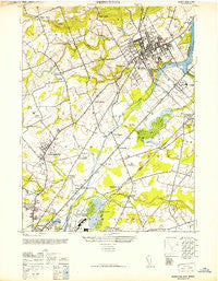 Princeton New Jersey Historical topographic map, 1:24000 scale, 7.5 X 7.5 Minute, Year 1952