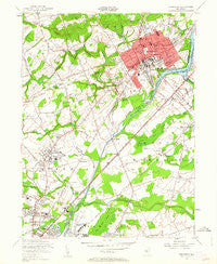 Princeton New Jersey Historical topographic map, 1:24000 scale, 7.5 X 7.5 Minute, Year 1954