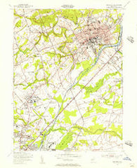 Princeton New Jersey Historical topographic map, 1:24000 scale, 7.5 X 7.5 Minute, Year 1954