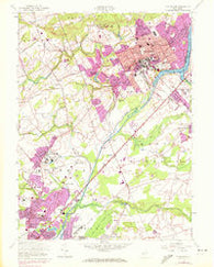 Princeton New Jersey Historical topographic map, 1:24000 scale, 7.5 X 7.5 Minute, Year 1954