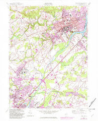 Princeton New Jersey Historical topographic map, 1:24000 scale, 7.5 X 7.5 Minute, Year 1954