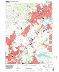Princeton New Jersey Historical topographic map, 1:24000 scale, 7.5 X 7.5 Minute, Year 1995