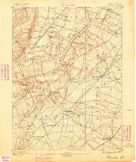 Princeton New Jersey Historical topographic map, 1:62500 scale, 15 X 15 Minute, Year 1888