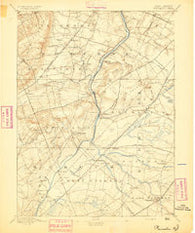 Princeton New Jersey Historical topographic map, 1:62500 scale, 15 X 15 Minute, Year 1894